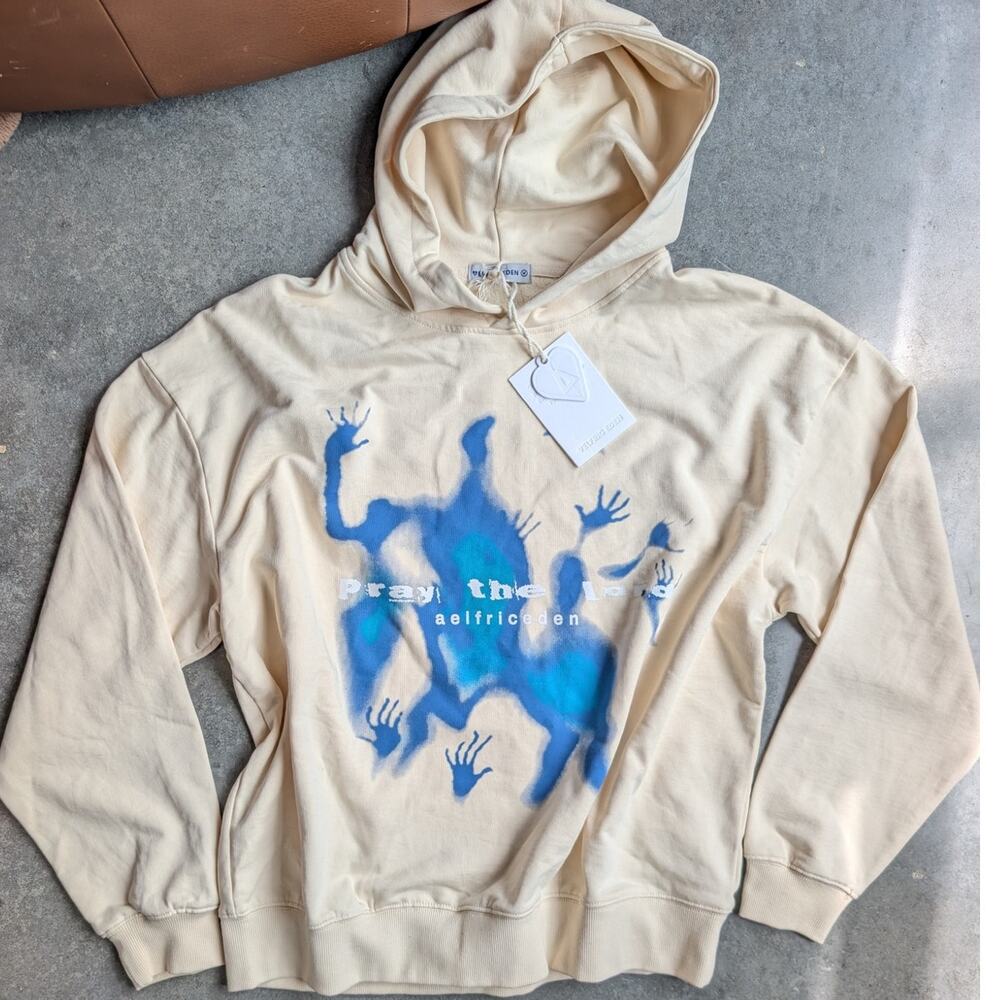 Aelfric Eden Abstraction Shadow Print Hoodie Unisex Large Streetwear New w Tags